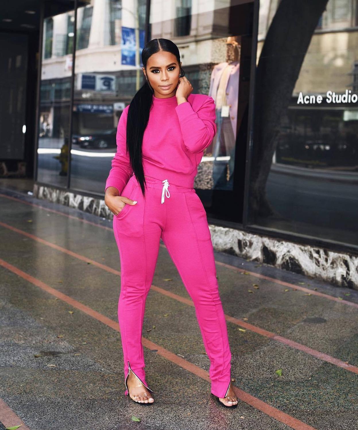 Winter Two Piece Strazy Set Womens set Long sleeve TShirt pants suit Casual tracksuit outfit Sweatsuit Sporty